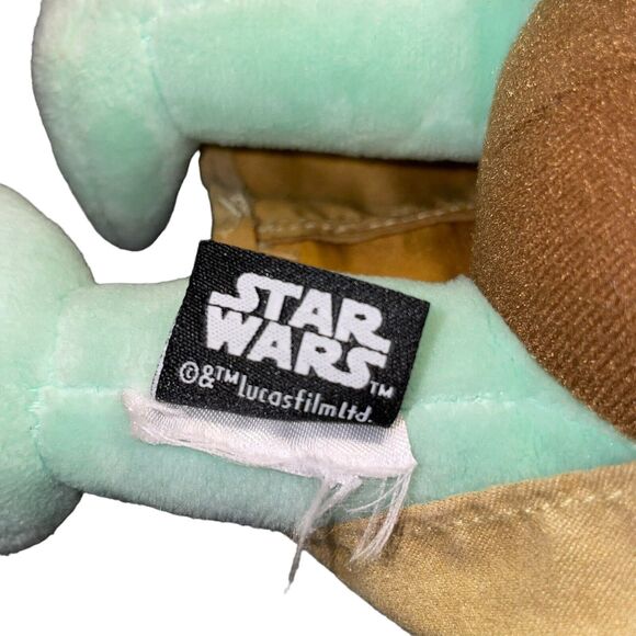 Star Wars Mandalorian Plush Baby Yoda Child Grogu Disney Embroidered Eyes 11" - Picture 7 of 12